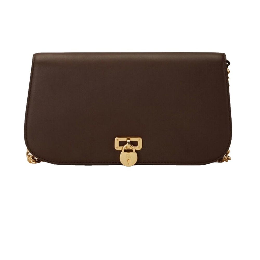 Elegant Brown Ralf Lauren Leather Clutch